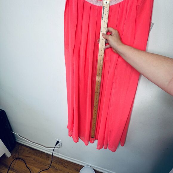 Love Riche Pink Flowy Sheer Maxi Attached Short Slip Silver Shimmer Waist L - Picture 12 of 12